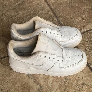 Nike Force One Kids Size 1.5 Y White Shoes As Is